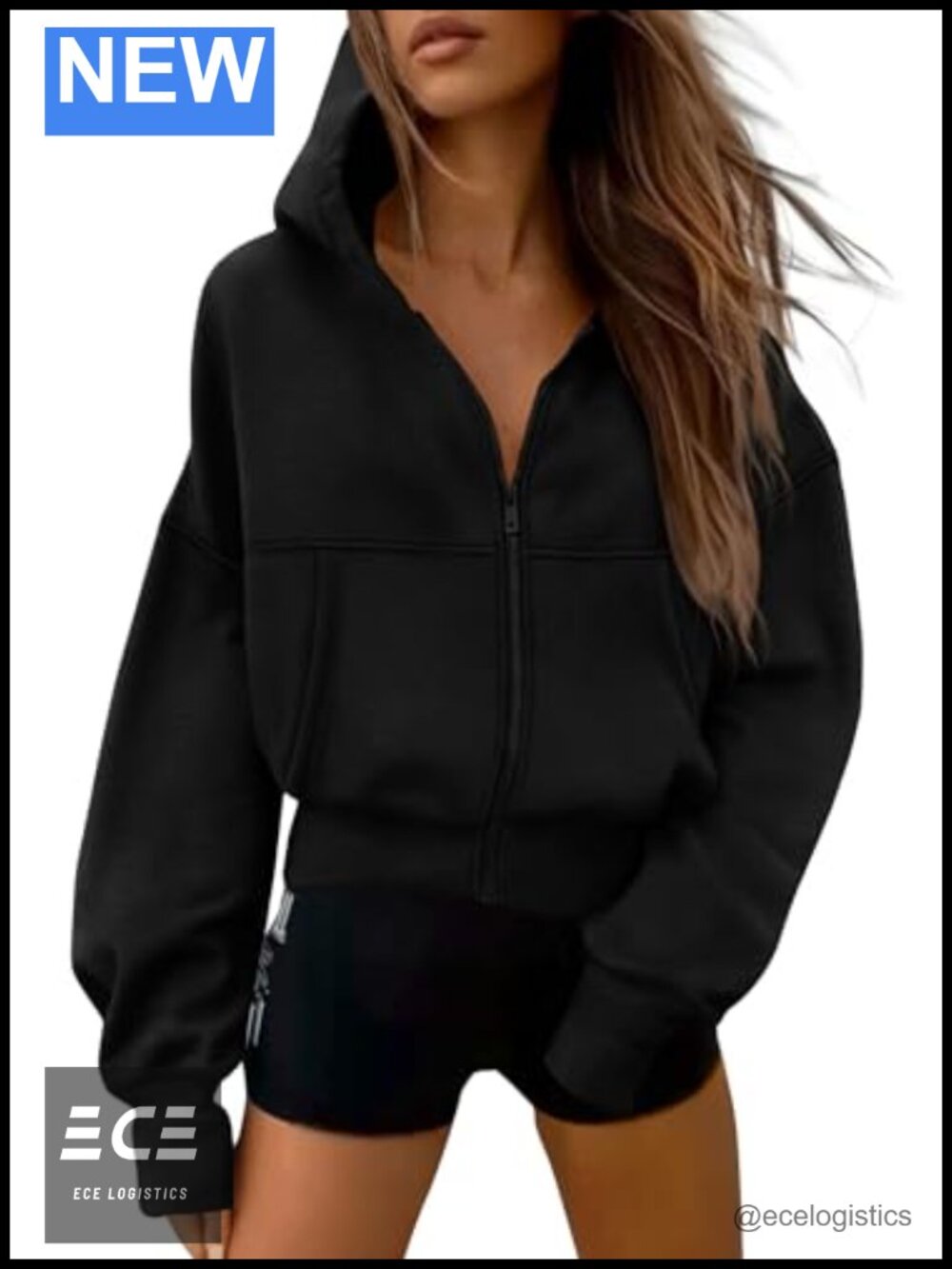 Zip Up Hoodie Women Fleece Lined Cropped Sweatshirt Jacket Casual Fall